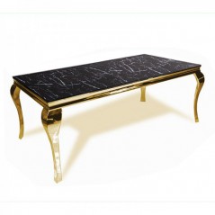 Trézor Oriental - Décoration et Ameublement - Chantepie - Table repas Baroque rectangle Gold