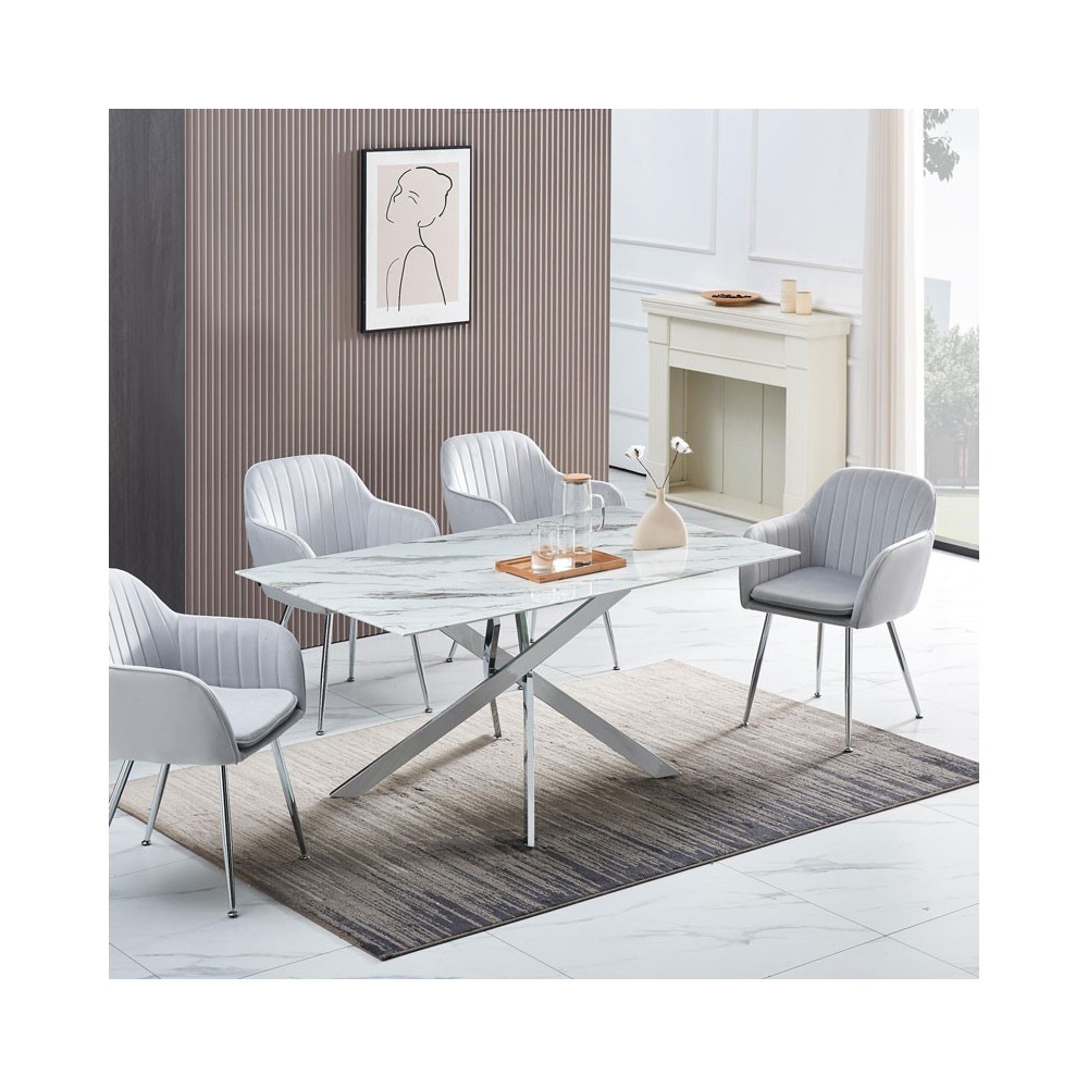 Trézor Oriental - Décoration et Ameublement - Chantepie - Table Jessica rectangle 1m50